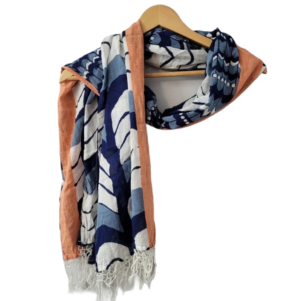 Glass beaded Fringe 100% Cotton Scarf Banana Republic